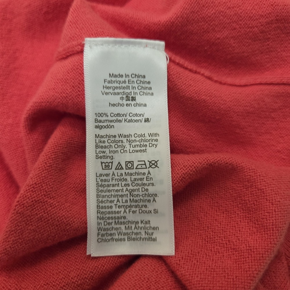J Crew Womens Medium Coral Pink Floral Bow Puff Sleeve Knit Top Cottagecore Gran - Picture 8 of 11